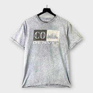 Denver Colorado‎ Shirt Mens Size Medium Graphic Graphic Travel Mountains Blue